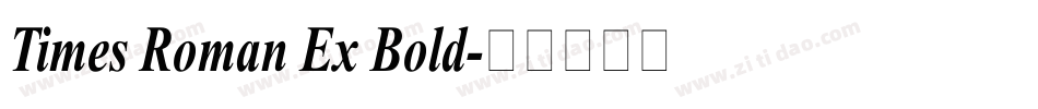 Times Roman Ex Bold字体转换